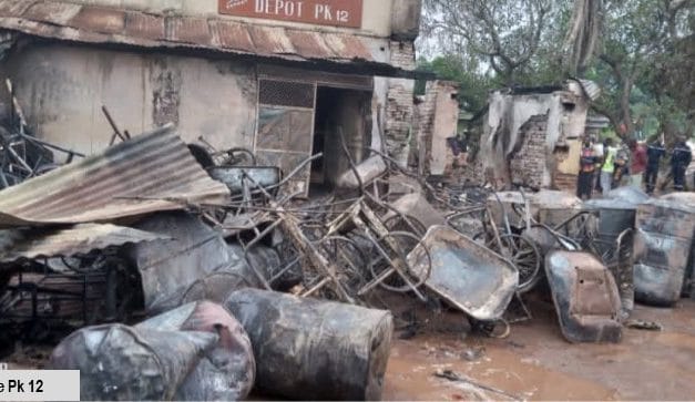 Centrafrique : un incendie involontaire s’est déclaré dans un dépôt au Pk 12