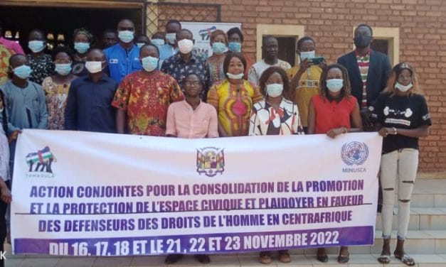 <strong>Centrafrique : L&rsquo;ONG Tamboula  renforce la capacité des leaders communautaires sur la promotion de l’espace civique</strong>