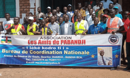 <strong>L&rsquo;association les Amis de Pabandji fait un don des drapeaux aux chefs de quartiers du 7e arrondissement de Bangui</strong>