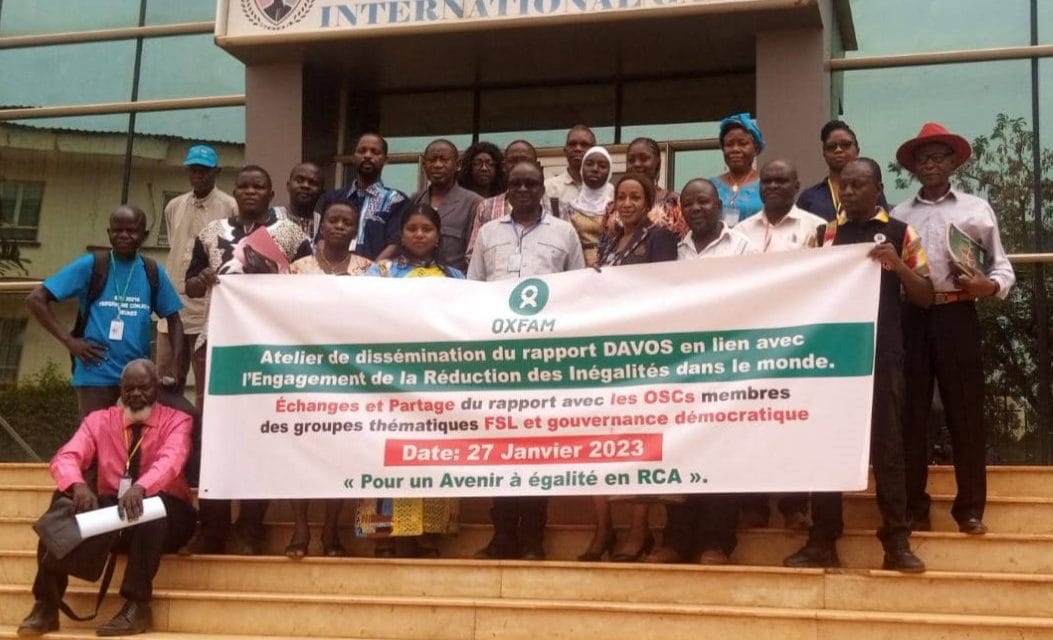 <strong>OXFAM-RCA présente le rapport sur le Forum Économique Mondial</strong>