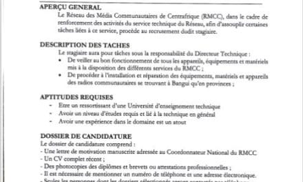 Le Réseau des Médias Communautaires recherche un assistant technicien radio