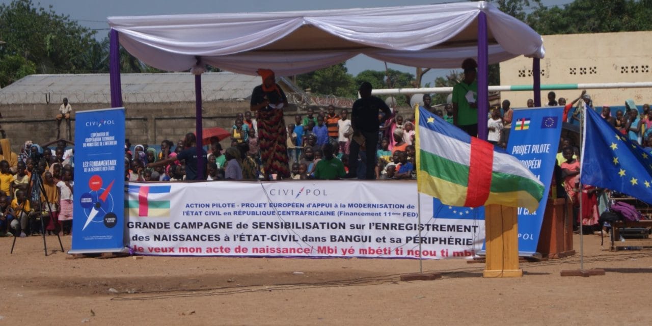 Centrafrique : Le 3e arrondissement de Bangui accueille la campagne de sensibilisation en faveur de l’enregistrement des enfants à l’état civil