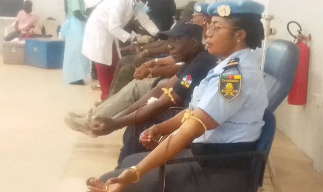 Centrafrique : plus de cinq cent éléments de l’UNPOL et des FSI de la Minusca donnent leurs sangs pour sauver des vies