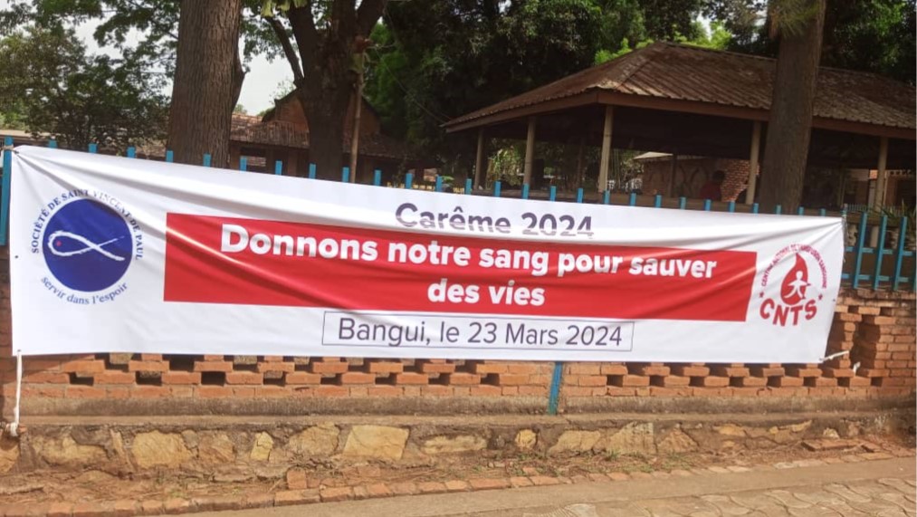 Centrafrique : la société saint Vincent de Paul organise une journée de don de Sang