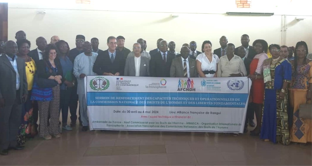 Centrafrique : Session de renforcement de capacités de la CNDHLF