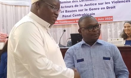 Centrafrique : 50 acteurs judiciaires certifiés après une formation sur la violence sexuelle basée sur le genre