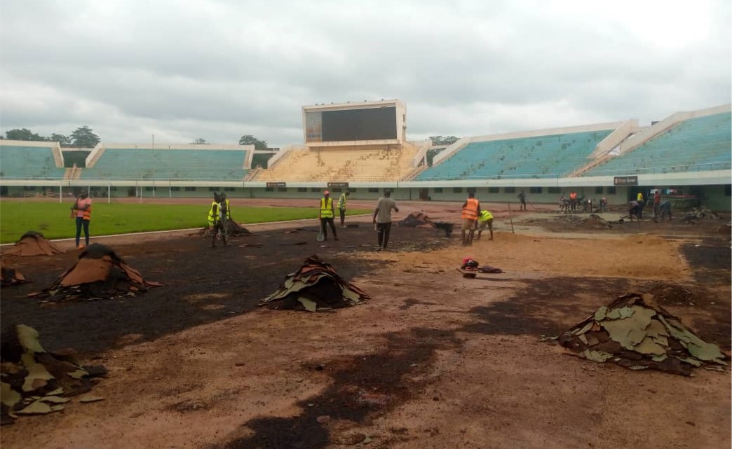 Centrafrique : Avancement des travaux de réhabilitation du stade 20 000 places