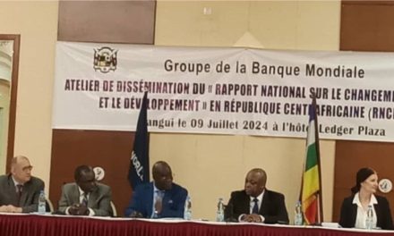 Centrafrique: la Banque mondiale envisage des grands axes stratégiques pour  mettre en œuvre le rapport national sur le changement climatique