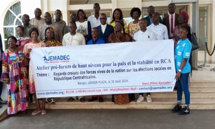 Centrafrique : Regards croisés sur les élections locales au centre d&rsquo;une table ronde initiée par AJEMADEC