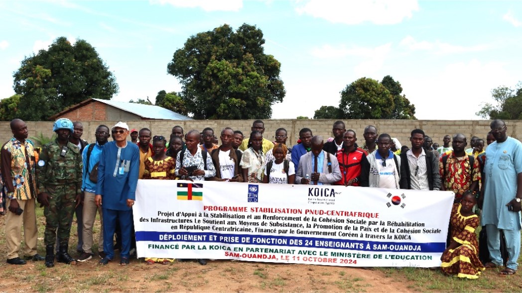 Centrafrique : Concrétisation du programme de stabilisation pour la RCA, 24 enseignants déployés à Sam-Ouandja