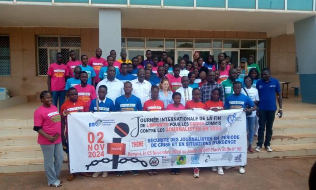 Centrafrique : célébration en différé de la journée internationale de lutte pour la fin de l’impunité des crimes commis sur les journalistes