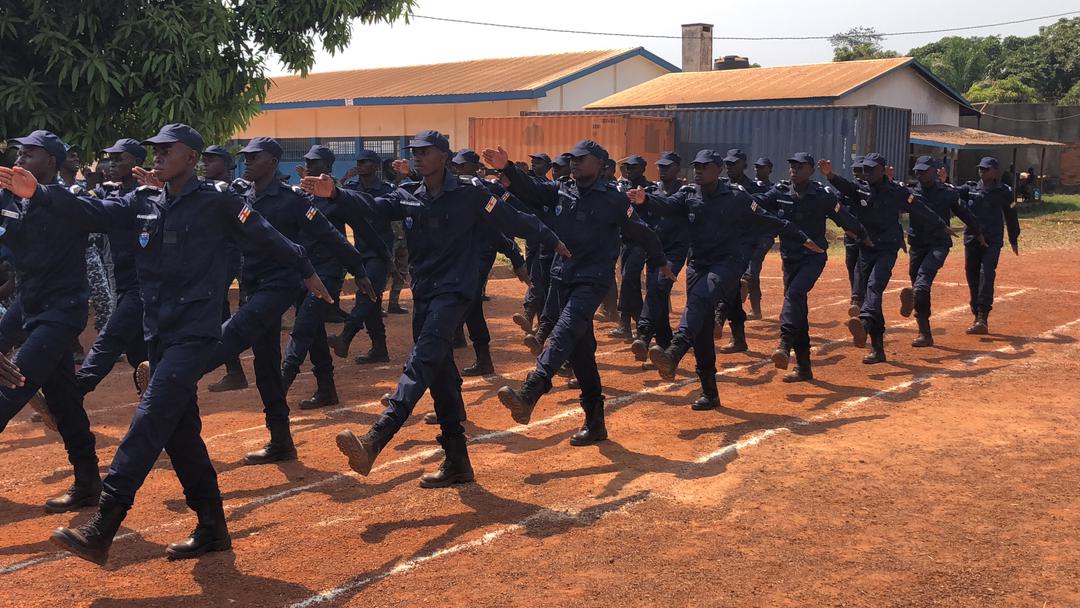Centrafrique : fin de formation de nouveaux gardiens de la paix de la Police centrafricaine