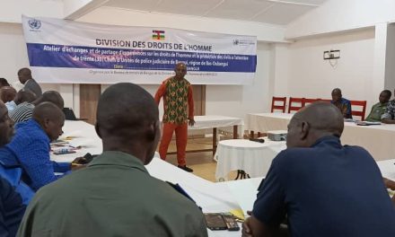 Des chefs d&rsquo;unités judiciaires de Bangui sensibilisés sur le respect des droits de l&rsquo;homme