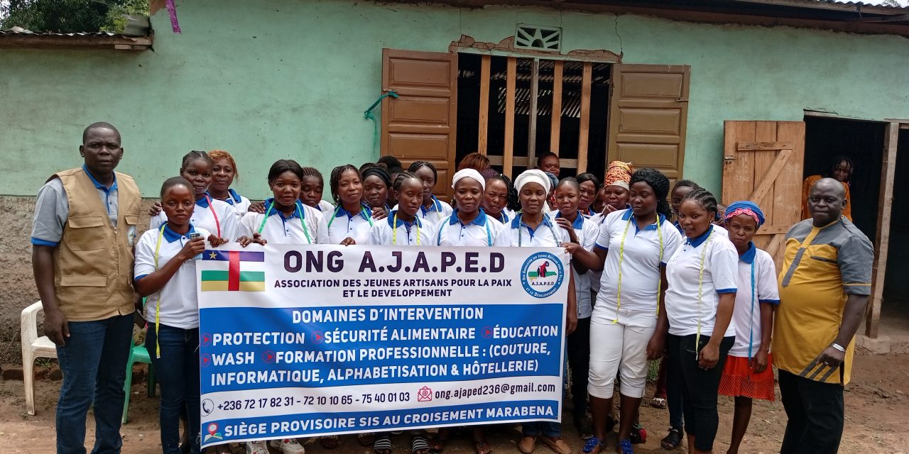 Centrafrique : l’ONG AJAPED lance la 3e promotion de formation en couture mixte