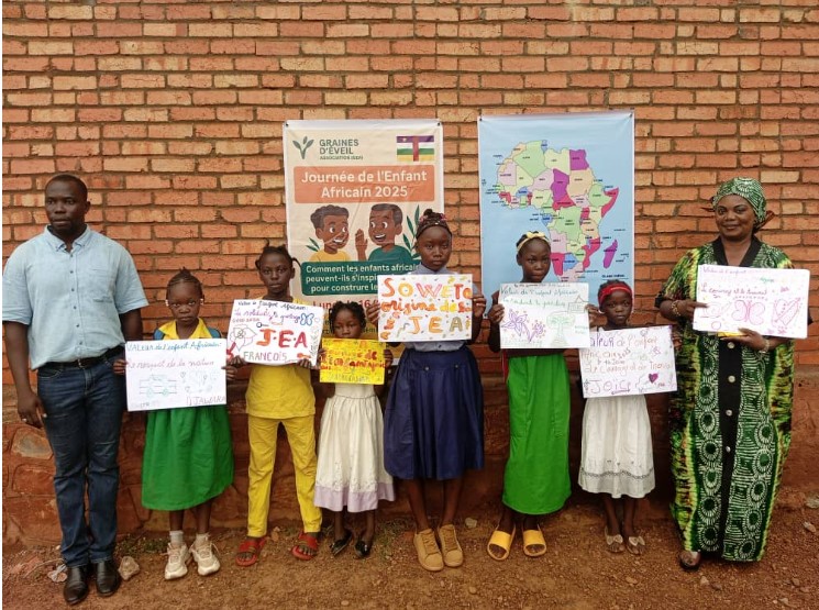 Centrafrique : l&rsquo;association Graines d&rsquo;Éveil célèbre la Journée de l’Enfant africain avec les élèves de l’école Saint François