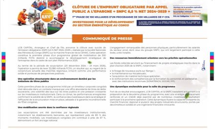 Clôture de l’emprunt obligataire par appel public à Epargne « SNP 6,5% Net 2024-2029 »