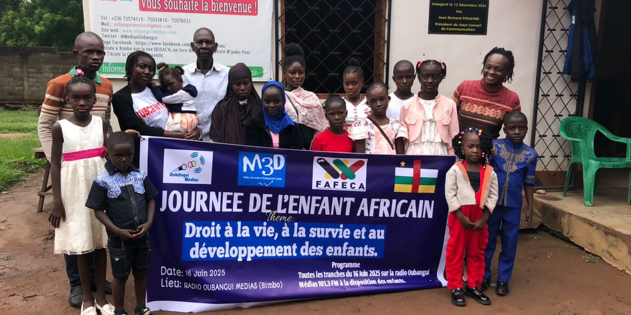 Centrafrique : Radio Oubangui médias célèbre la Journée de l’Enfant Africain en donnant la parole aux enfants