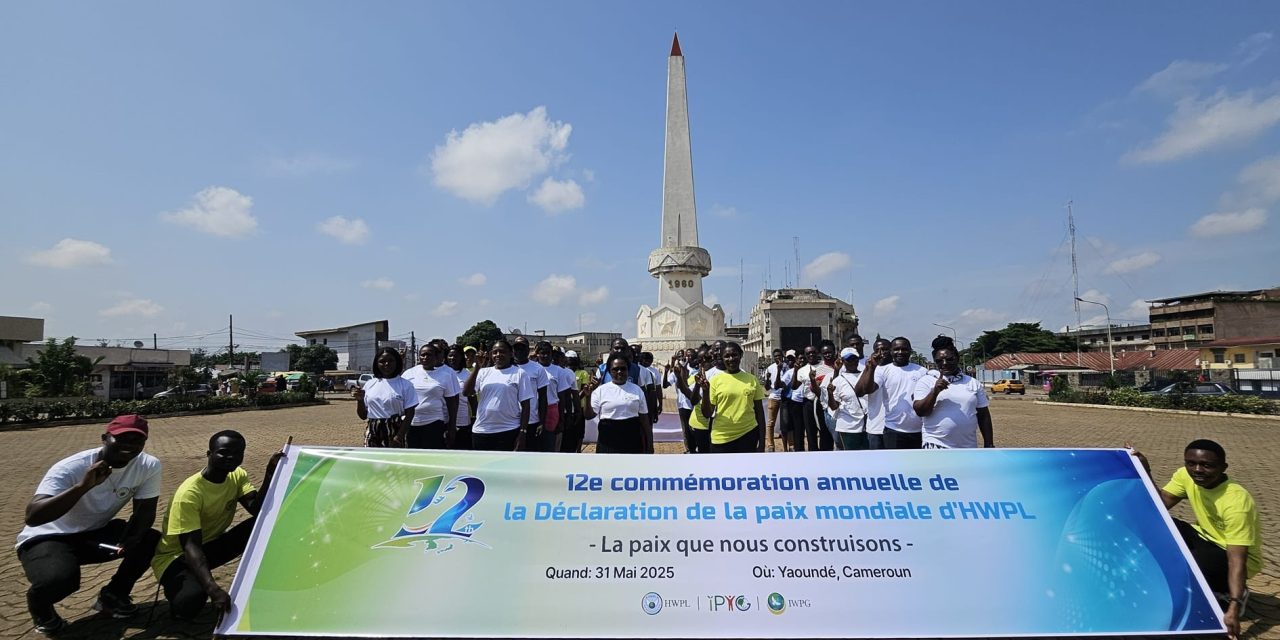 Cameroun : Commémoration réussie de la 12ᵉ Déclaration de la Paix mondiale à Yaoundé