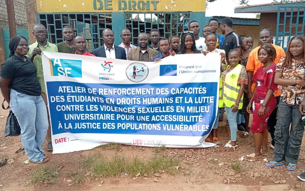 Centrafrique : Lancement d’un atelier de renforcement des capacités sur les droits humains et la lutte contre les violences sexuelles en milieu universitaire