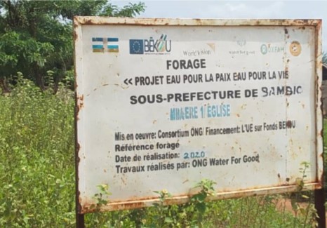 Le chef d’antenne préfectorale de l’ANEA Nola s’inquiète des 5 forages d’eaux tombés en pannes à Bambio
