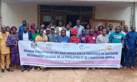 Centrafrique : l’ICASEES échange avec les médias sur le 4ᵉRecensement Général de la Population et de l’Habitation