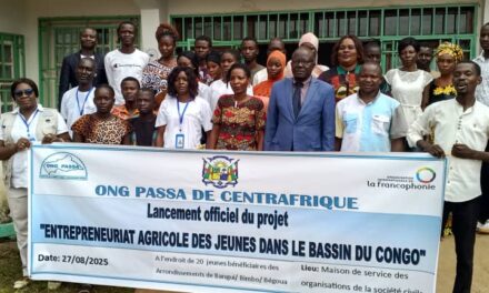 Bangui : lancement du projet « Entrepreneuriat Agricole des Jeunes dans le Bassin du Congo »