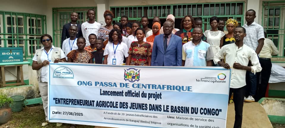 Bangui : lancement du projet « Entrepreneuriat Agricole des Jeunes dans le Bassin du Congo »