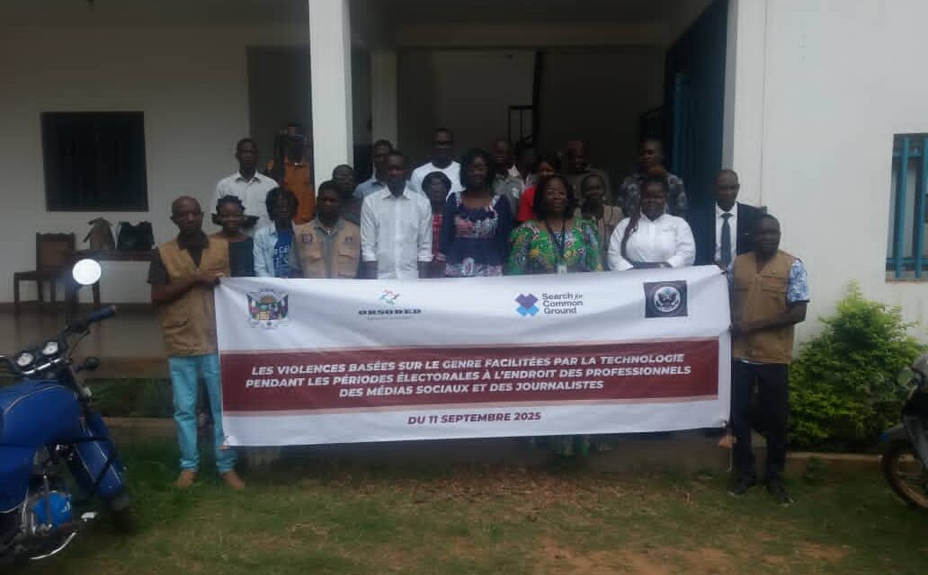 Centrafrique : un atelier de sensibilisation des professionnels des médias sur les VBG facilitées par la technologie en période électorale