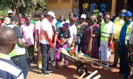 Centrafrique : le ministère de l’Économie numérique et ses entités sous tutelle mettent la propreté au Lycée Marie Jeanne Caron