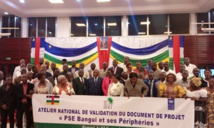 Centrafrique : validation du document du projet « PSE Bangui et ses périphéries »