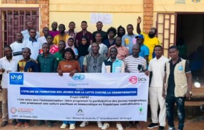 Lutte contre la désinformation : M3D forme les jeunes de Bangui dans le cadre du projet UNPBF