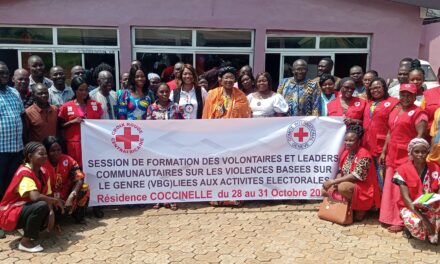 Croix-Rouge centrafricaine forme ses volontaires et les leaders communautaires sur les violences basées sur le genre en période électorale