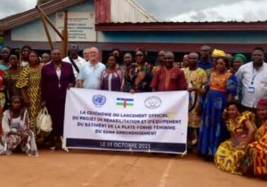 Centrafrique : lancement des travaux de réhabilitation de la maison des femmes du 6e arrondissement