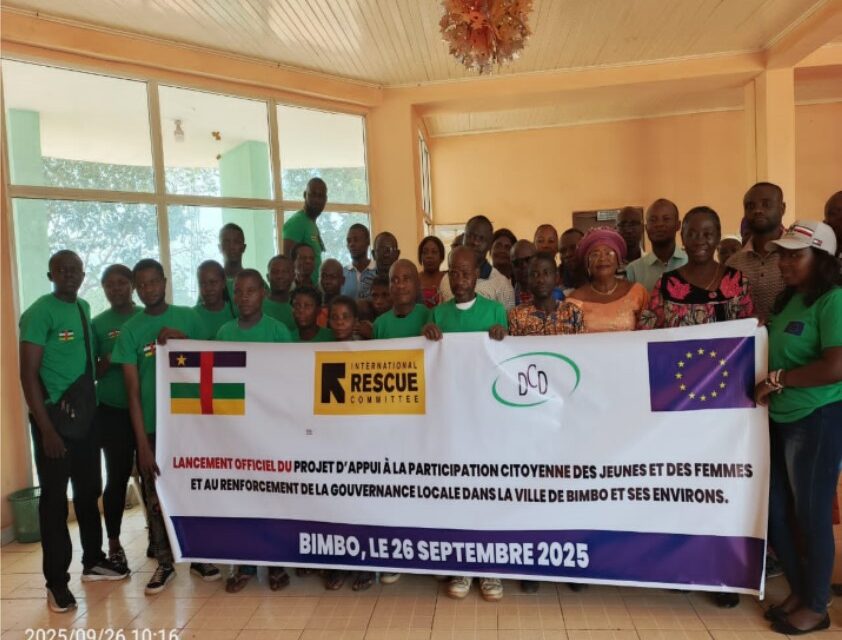 Centrafrique : lancement à Bimbo d’un projet de renforcement de la participation citoyenne des jeunes, des femmes et des peuples autochtones