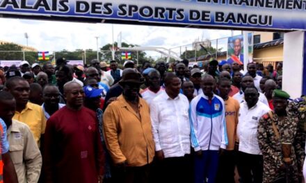 Centrafrique : inauguration de la plateforme multisports au Palais des Sports de Bangui