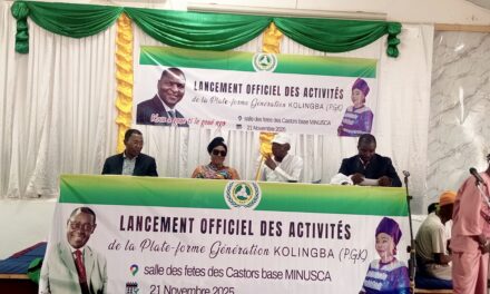 Centrafrique : la Plateforme Génération Kolingba lance officiellement ses activités et annonce son soutien à Faustin Archange Touadéra