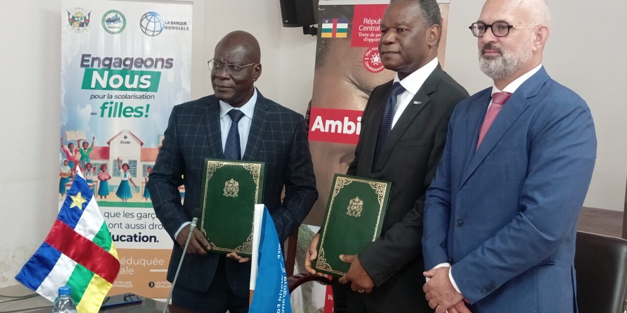 Centrafrique : le gouvernement et le PAM signent un mémorandum d’entente fixant les objectifs à atteindre