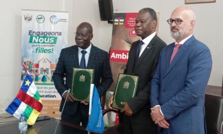 Centrafrique : le gouvernement et le PAM signent un mémorandum d&rsquo;entente fixant les objectifs à atteindre