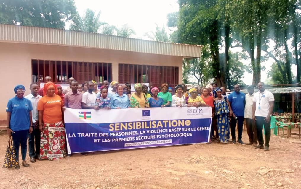 Centrafrique : l’OIM sensibilise des leaders communautaires du 4ᵉ arrondissement de Bangui sur la traite des personnes
