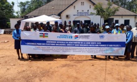 Centrafrique : la MINUSCA à travers l&rsquo;ONU femme, réactive la ligne verte 1325 après un temps de rupture