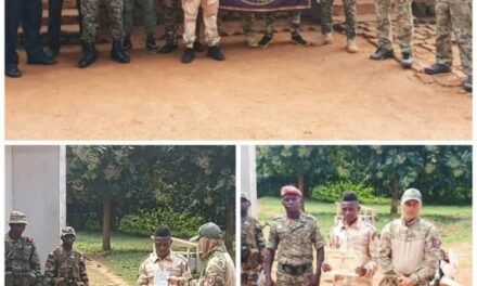 Les instructeurs russes remettent la médaille « Pour Excellent Service » aux soldats FACA de Paoua et Grimari