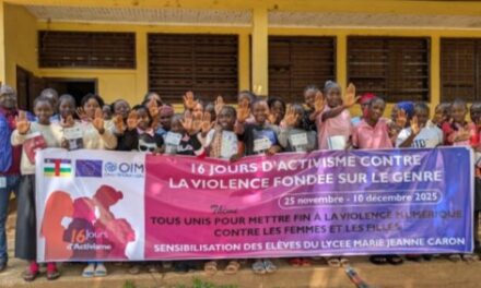 Clôture des 16 jours d’activisme contre les VBG : des élèves du lycée Caron sensibilisées par l’OIM