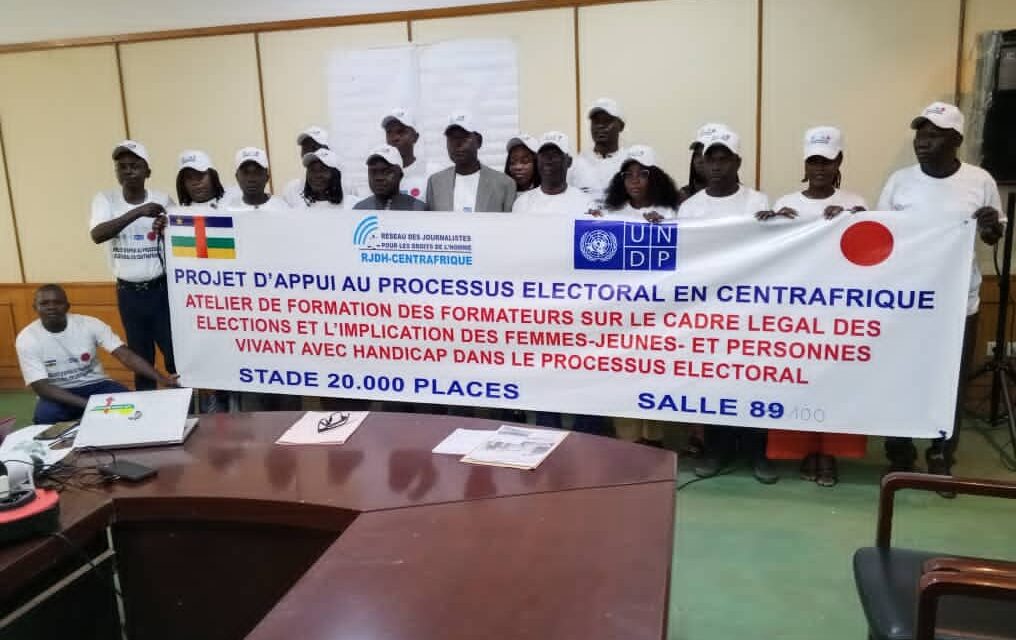 Centrafrique : le RJDH forme des points focaux de Bangui et des provinces sur l’inclusion des femmes, des jeunes et des personnes vivant avec handicap dans le processus électoral