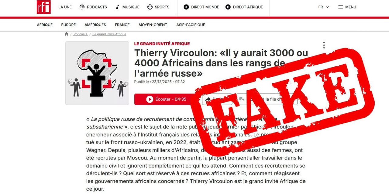 L’ambassade de Russie réagit suite à la diffusion d’une fausse information