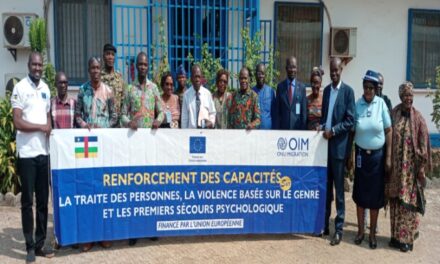 Centrafrique : l’OIM renforce les capacités des points focaux sur la traite des personnes