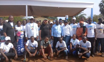 Une mobilisation citoyenne d’Echo FAT à la pose de la première pierre du port moderne de Mongoumba et de l’agence BGFI