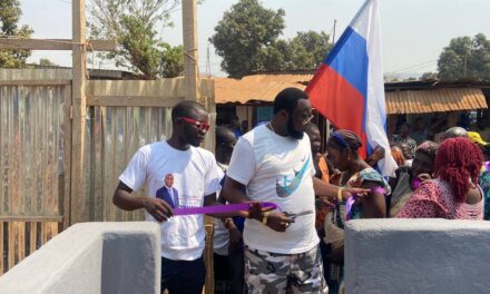 Centrafrique : Aristide Assana Angouré inaugure un forage à Gobongo