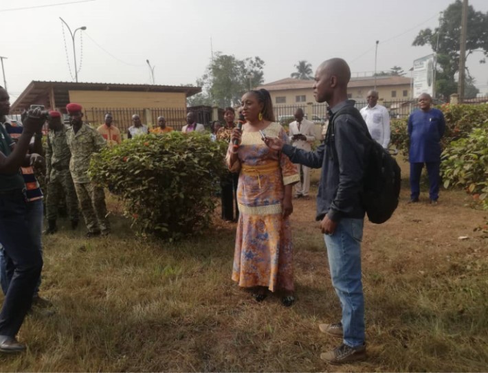 Centrafrique : la ministre des Arts Marie Françoise Ramadan Mamata Ngola mobilise son personnel pour la levée des couleurs