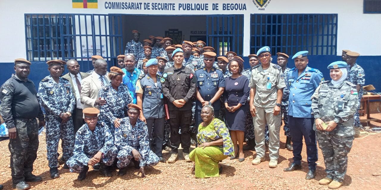 La ville de Bégoua dotée d’un commissariat de police avec le soutien de la MINUSCA