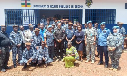 La ville de Bégoua dotée d’un commissariat de police avec le soutien de la MINUSCA